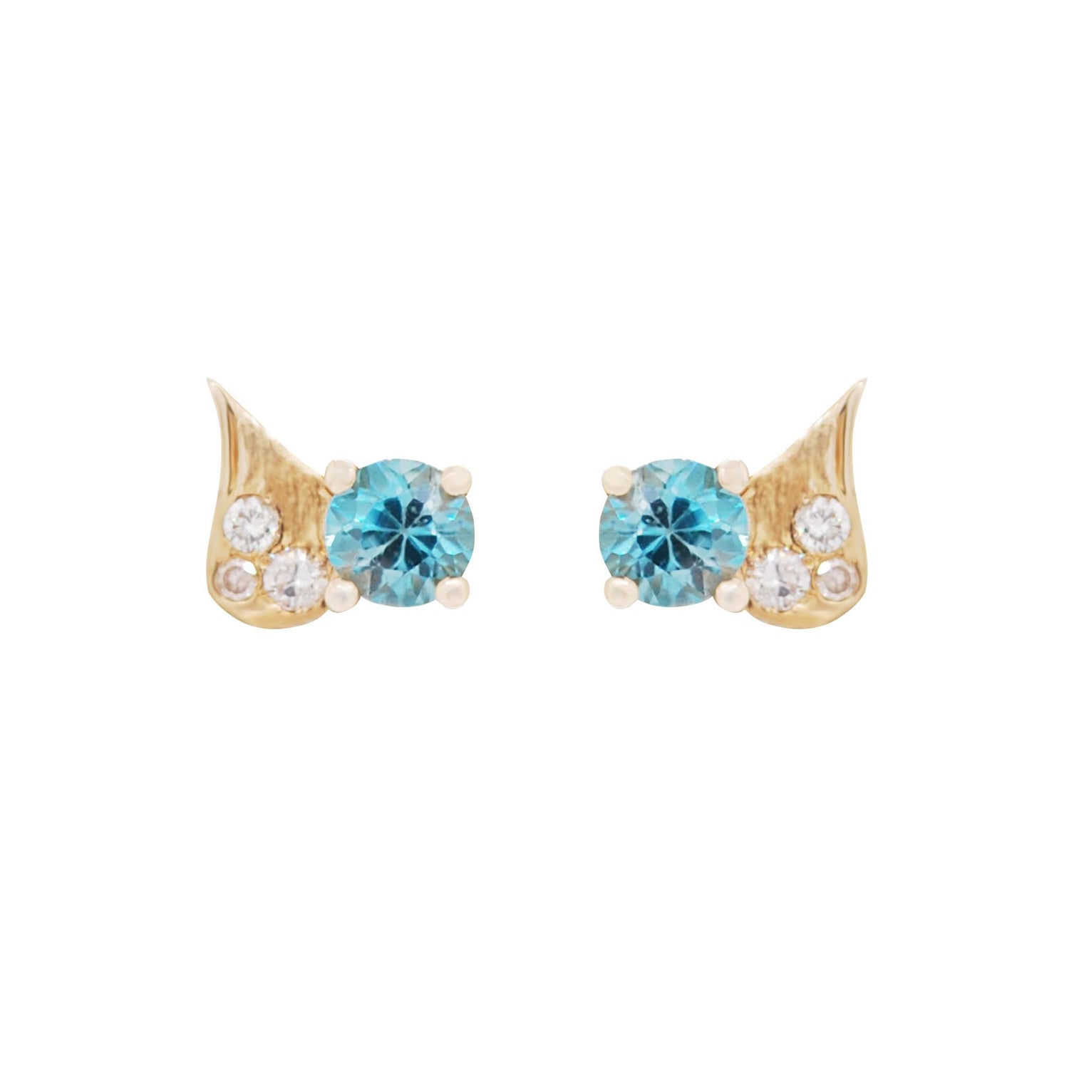 Blue Zircon Earrings