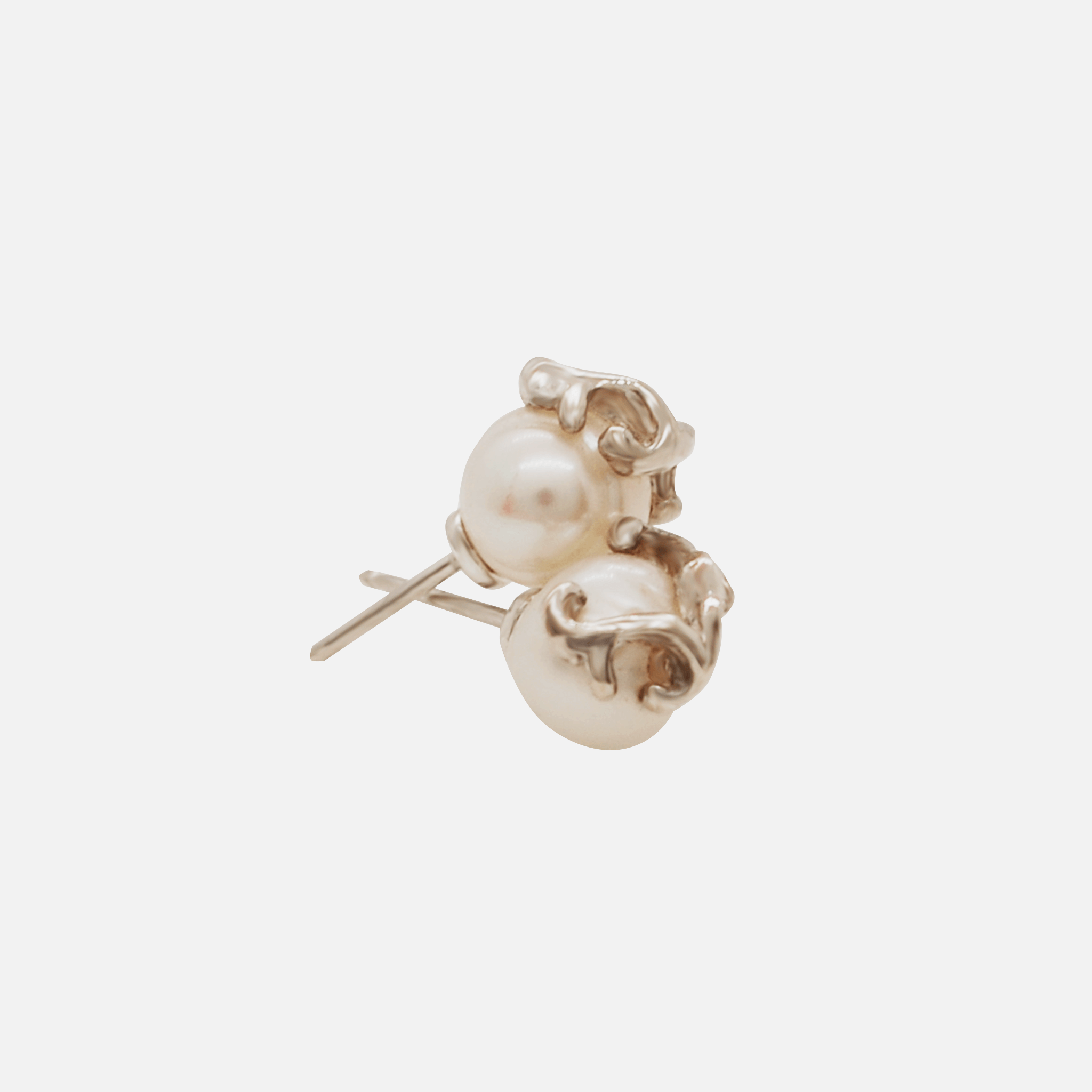 Baroque Pearl Scroll Earrings