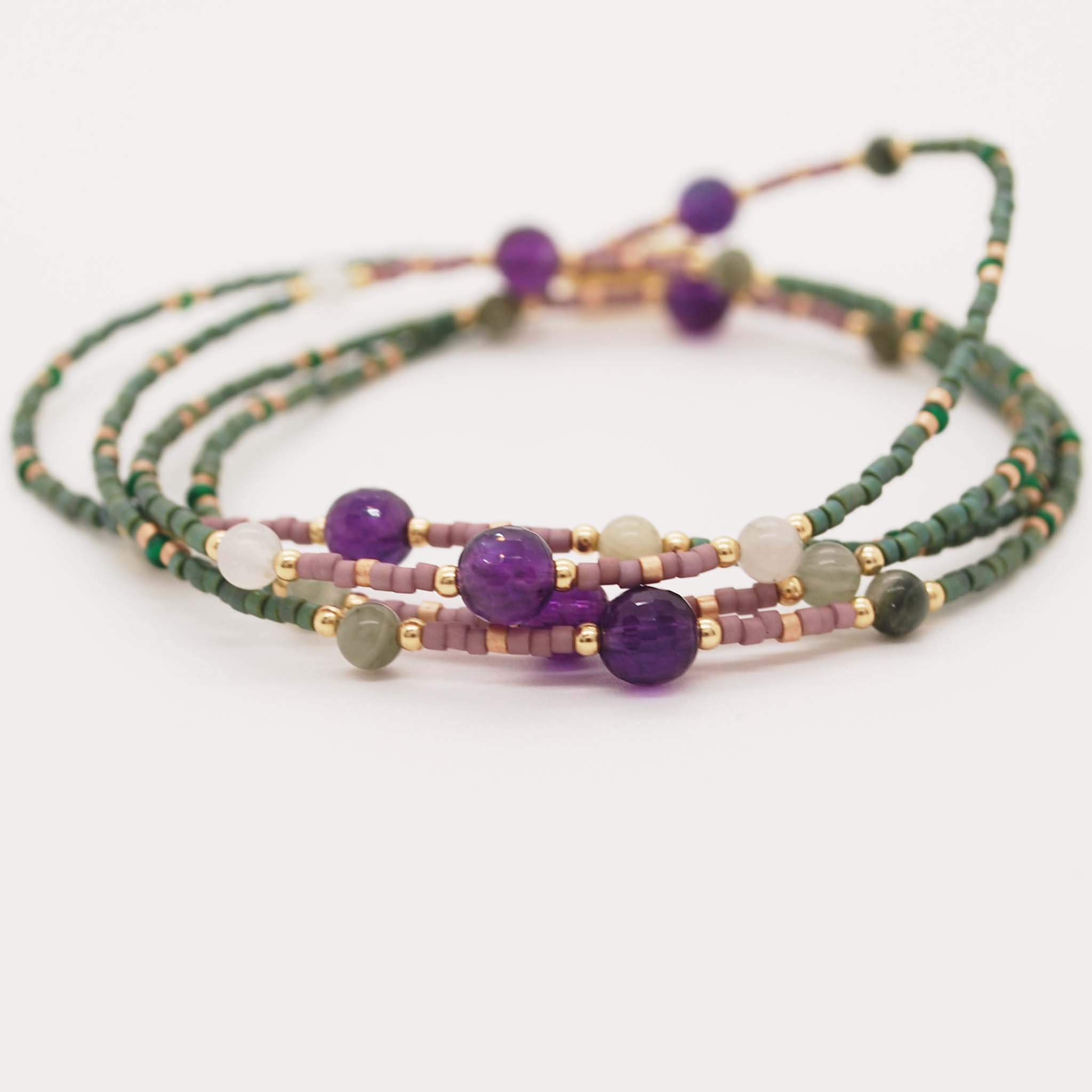 Amethyst and Jade Waist Beads